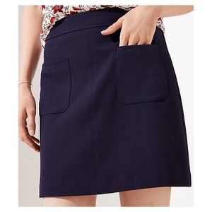 Ann Taylor Loft Navy Blue Skirt